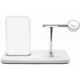 SUPPORTO RICARICA WIRELESS QI + LIGHTNING DOCK+WATCH - ALLUMINIO BIANCO