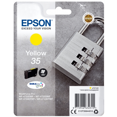 Epson Padlock Singlepack Yellow 35 DURABrite Ultra Ink