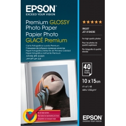 Epson Premium Glossy Photo Paper - 10x15cm - 40 Fogli