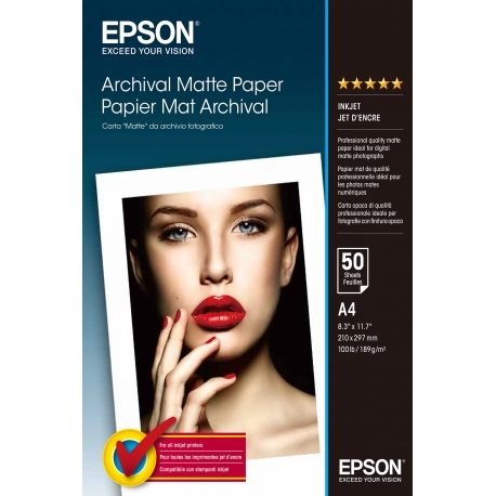 Epson Archival Matte Paper - A4 - 50 Fogli