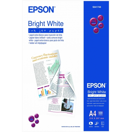 Epson Bright White Inkjet Paper - A4 - 500 Fogli