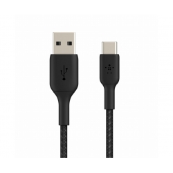 CAVO INTRECCIATO DA USB-C A USB-A 1M - NERO