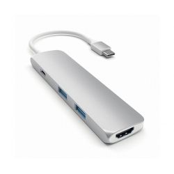 ADATTATORE USB-C SLIM MULTI-PORTA SILVER