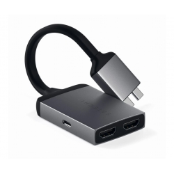 ADATTATORE HDMI TYPE-C DOPPIO - SPACE GRAY
