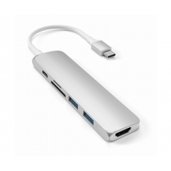 ADATTATORE USB-C SLIM MULTIMEDIA V2 SILVER