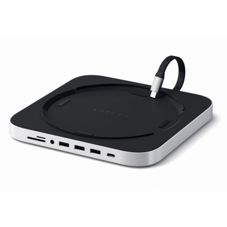 SUPPORTO CON HUB IN ALLUMINIO PER MAC MINI - SILVER