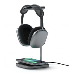 STAND PER CUFFIE CON RICARICA WIRELESS 2IN1 - SPACE GRAY