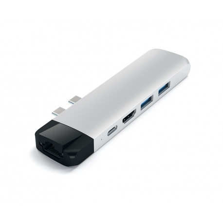 PRO HUB USB-C CON ETHERNET + HDMI 4K SILVER