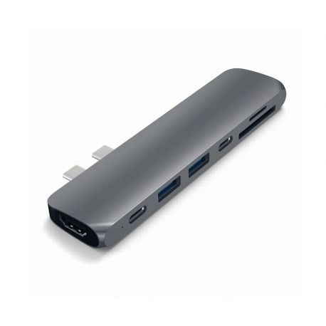 PRO HUB USB-C CON 4K HDMI + USB-C + CARD READER SPACE GRAY