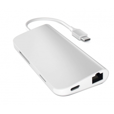 ADATTATORE USB-C MULTI-PORTA 4K ETHERNET - SILVER