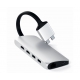 ADATTATORE MULTIMEDIALE TYPE-C DOPPIO - SILVER
