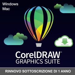 CorelDRAW Graphics Suite - Rinnovo abbonamento 1 anno per Win e Mac