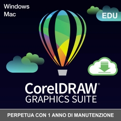 CorelDRAW Graphics Suite 2024 Education perpetua per Win e Mac con 1 anno di manutenzione