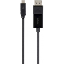 Belkin Cavo da USB-C a DisplayPort, Risoluzione 4K fino a 3840 x 2160 a 60 Hz, Nero