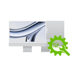 Apple iMac 24" Retina 4.5K Personalizzato: M3 8‑core CPU and 10‑core GPU, 24GB URAM, 1TB SSD, Tast. Num. - Argento