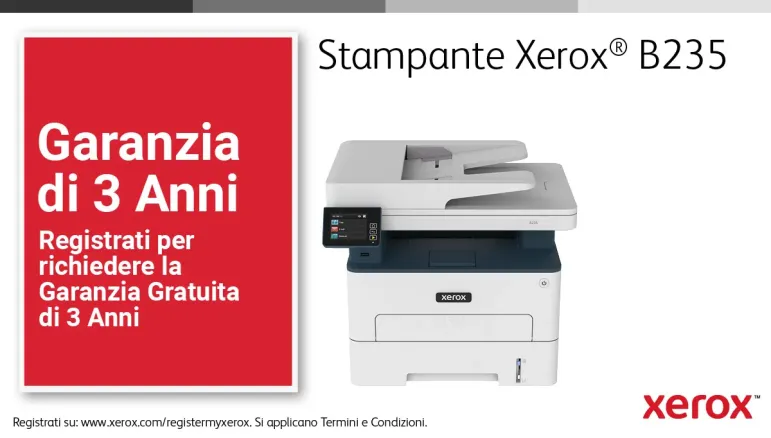 Xerox B235 DNI stampante multifunzione laser A4 monocromatica, WI-FI, 34 ppm, scansione, copia e fax