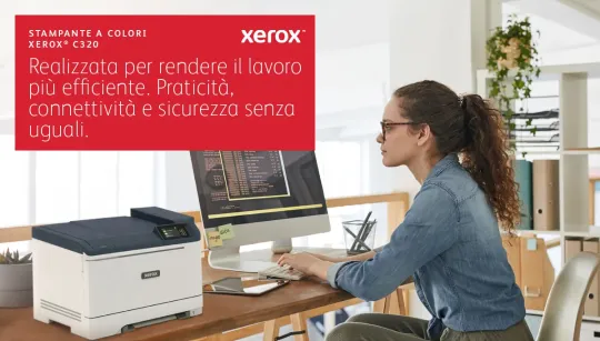 Xerox C320 DNI Stampante Laser A4 a colori, WI-FI, 33 ppm