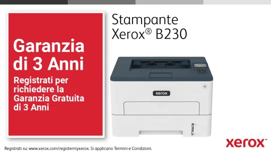 Xerox B230 DNI stampante laser A4 monocromatica, WI-FI, 34 ppm