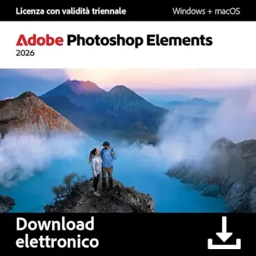 Adobe Photoshop Elements 2026 Italiano - Licenza triennale - 1 Dispositivo - 1 Utente - PC/Mac - Download Version