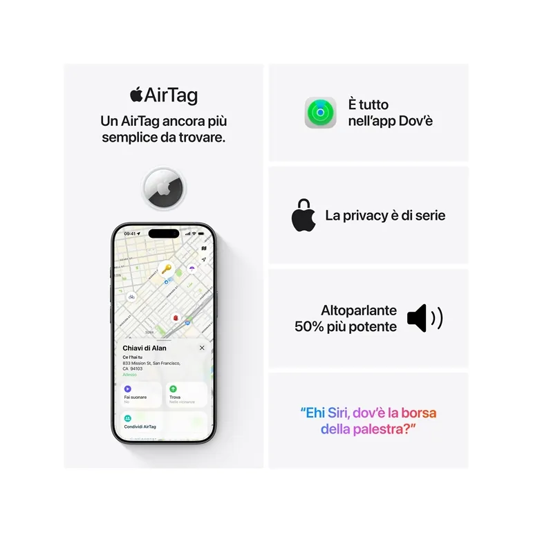 Apple AirTag (1 Pack) seconda generazione