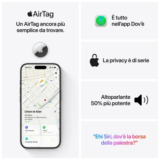 Apple AirTag (4 Pack) seconda generazione
