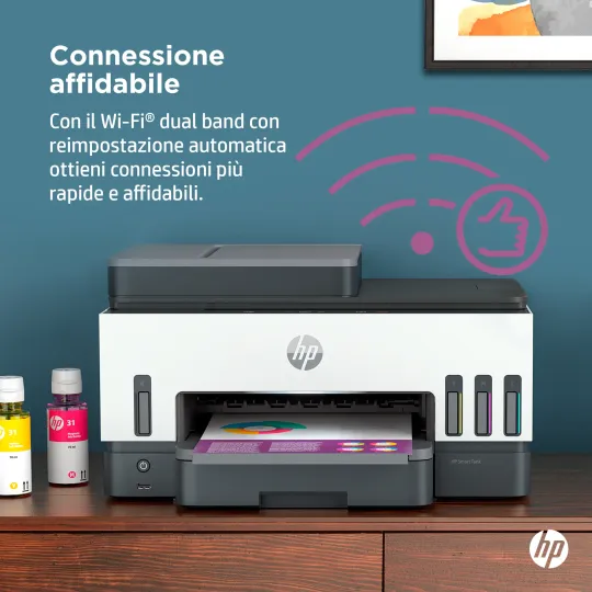 HP Smart Tank 7605 Wireless All-in-One Colore Stampante, Stampa fronte retro fotocopiatrice, scanner
