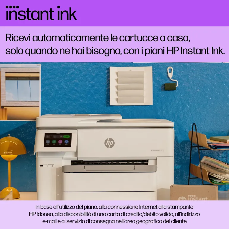 HP OfficeJet Pro 9730e Wireless All-in-One Colore Stampante, Instant Ink Stampa fronte retro