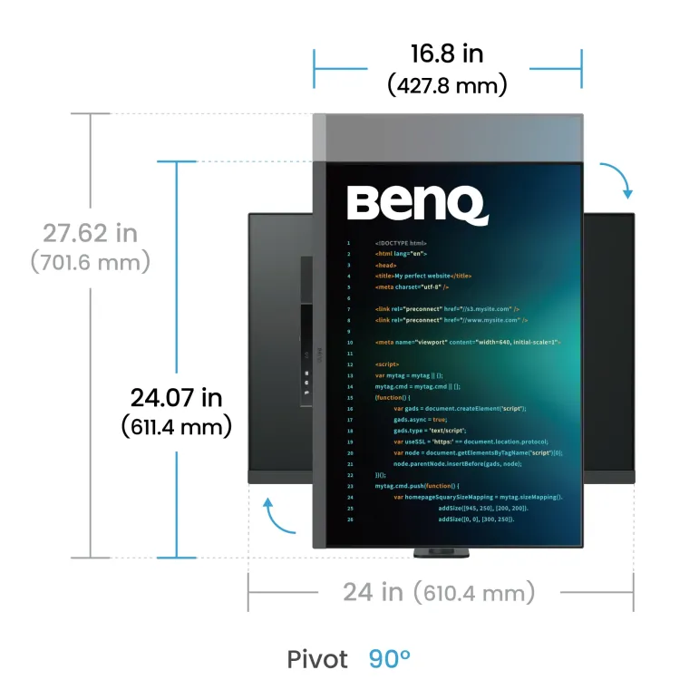 BenQ RD280UA Monitor PC 71,6 cm (28.2") 3840 x 2560 Pixel 4K Ultra HD Nero