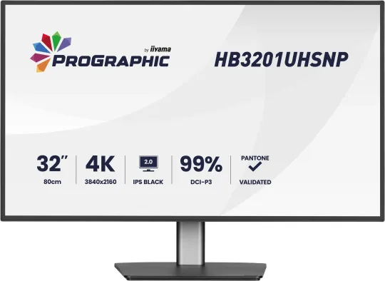 iiyama ProGraphic HB3201UHSNP-B1 Monitor PC 80 cm (31.5") 3840 x 2160 Pixel Nero