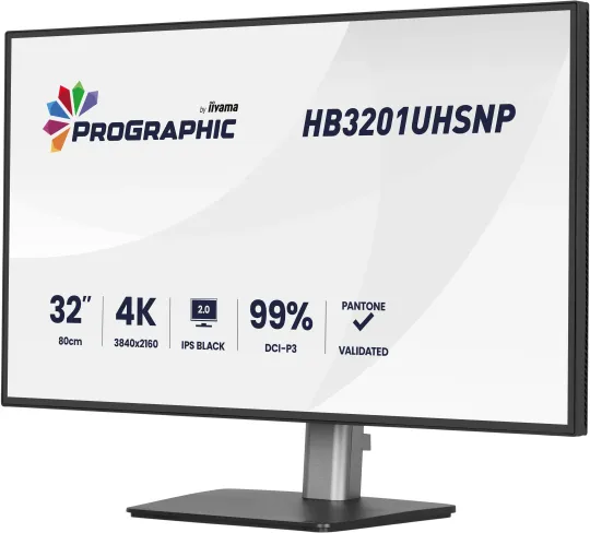 iiyama ProGraphic HB3201UHSNP-B1 Monitor PC 80 cm (31.5") 3840 x 2160 Pixel Nero