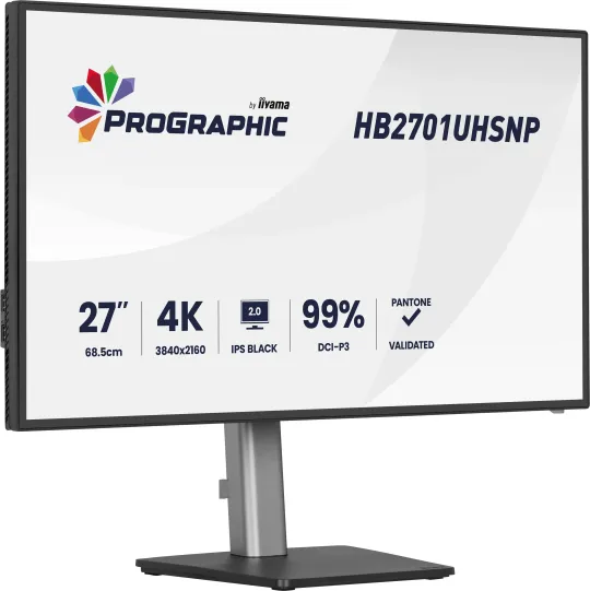 iiyama PROGRAPHIC HB2701UHSNP-B1 Monitor PC 68,6 cm (27") 3840 x 2160 Pixel 4K Ultra HD LCD Nero
