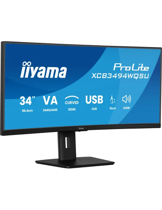 iiyama ProLite XCB3494WQSU-B1 Monitor PC 86,4 cm (34") 3440 x 1440 Pixel UltraWide Quad HD LED Nero