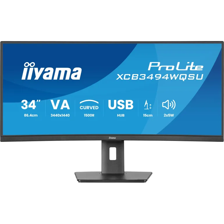 iiyama ProLite XCB3494WQSU-B1 Monitor PC 86,4 cm (34") 3440 x 1440 Pixel UltraWide Quad HD LED Nero