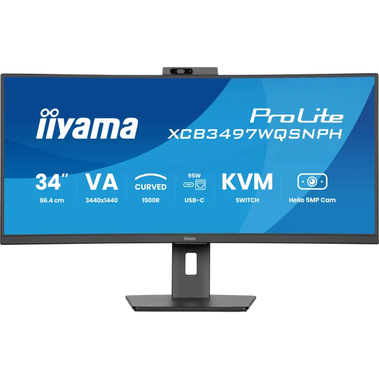 iiyama ProLite XCB3497WQSNPH-B1 Monitor PC 86,4 cm (34") 3440 x 1440 Pixel UltraWide Quad HD LED Nero