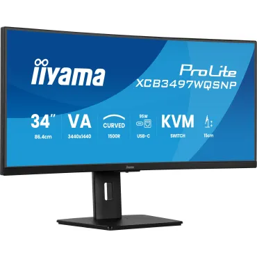 iiyama ProLite XCB3497WQSNP-B1 Monitor PC 86,4 cm (34") 3440 x 1440 Pixel UltraWide Quad HD LED Nero