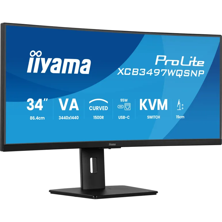iiyama ProLite XCB3497WQSNP-B1 Monitor PC 86,4 cm (34") 3440 x 1440 Pixel UltraWide Quad HD LED Nero