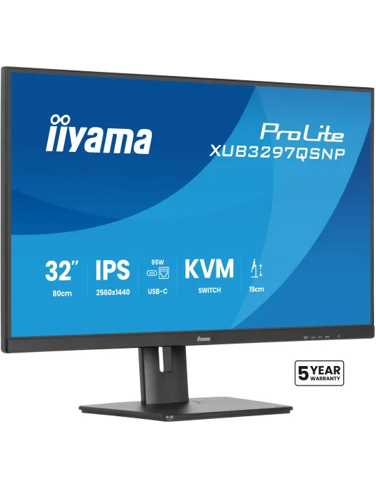 iiyama ProLite XUB3297QSNP-B1 Monitor PC 81,3 cm (32") 2560 x 1440 Pixel Quad HD LED Nero