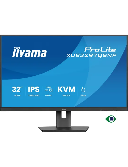iiyama ProLite XUB3297QSNP-B1 Monitor PC 81,3 cm (32") 2560 x 1440 Pixel Quad HD LED Nero