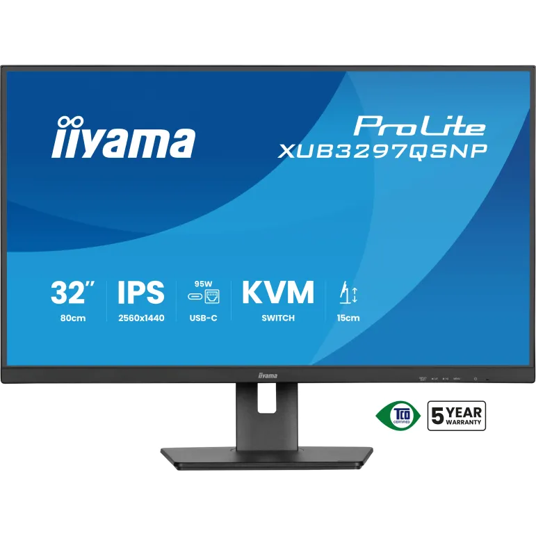 iiyama ProLite XUB3297QSNP-B1 Monitor PC 81,3 cm (32") 2560 x 1440 Pixel Quad HD LED Nero
