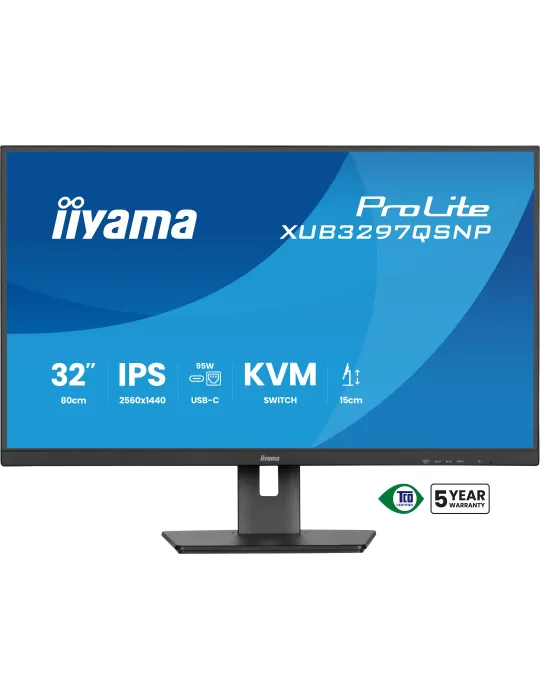 iiyama ProLite XUB3297QSNP-B1 Monitor PC 81,3 cm (32") 2560 x 1440 Pixel Quad HD LED Nero
