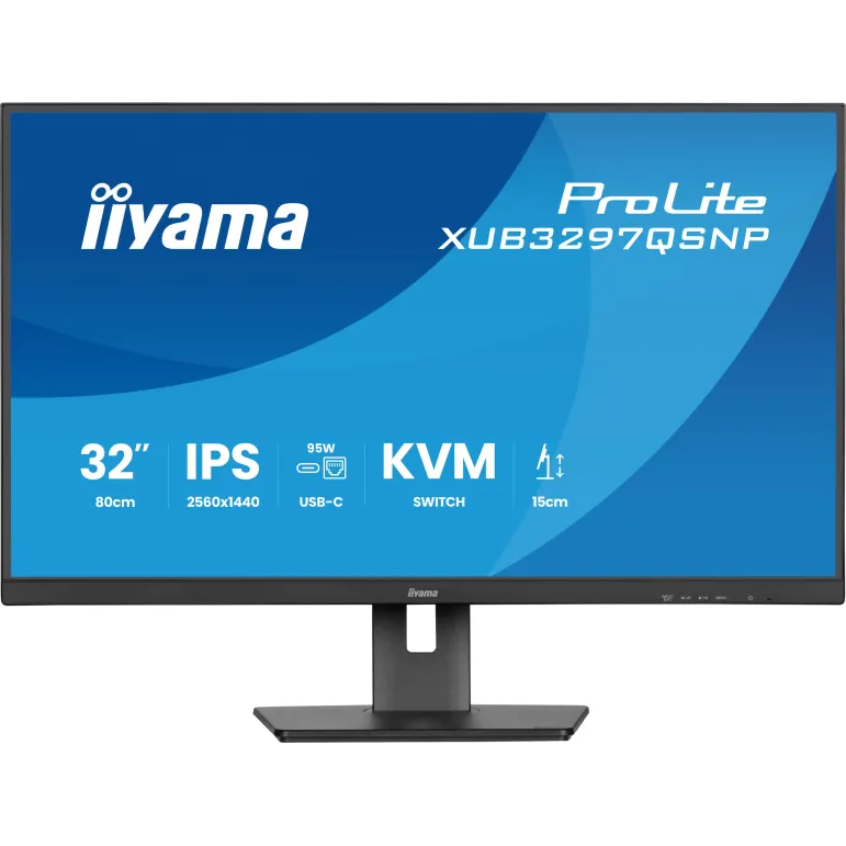 iiyama ProLite XUB3297QSNP-B1 Monitor PC 81,3 cm (32") 2560 x 1440 Pixel Quad HD LED Nero
