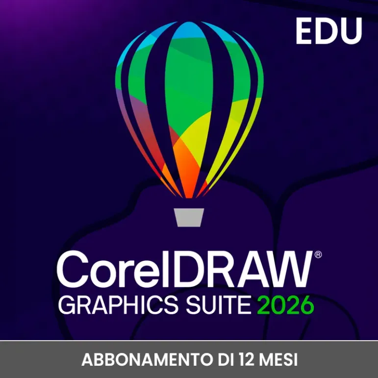 CorelDRAW Graphics Suite 2026 - Abbonamento 1 anno Education per Win e Mac
