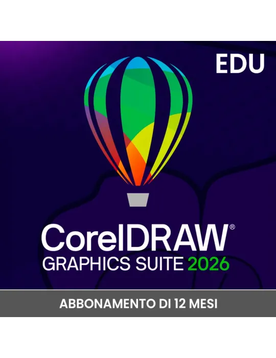 CorelDRAW Graphics Suite 2026 - Abbonamento 1 anno Education per Win e Mac