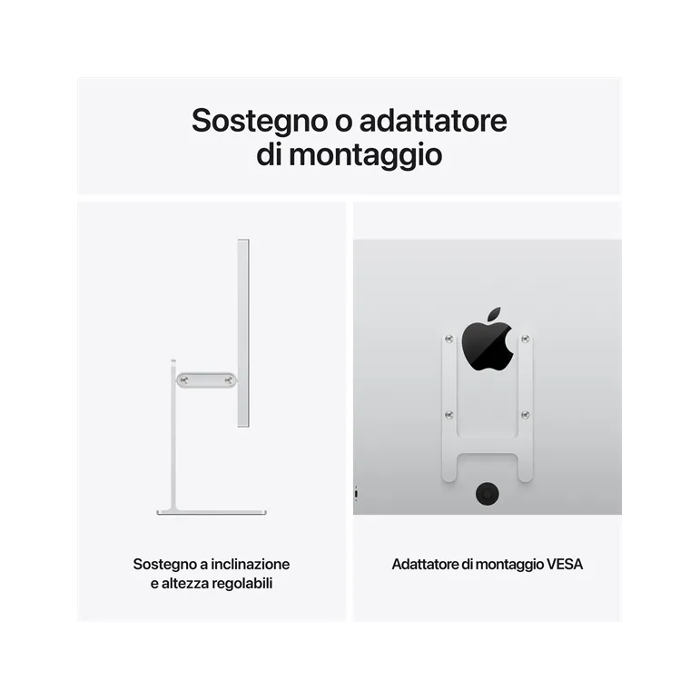 Apple Studio Display XDR 27" - Vetro standard - Supporto regolabile in inclinazione e altezza