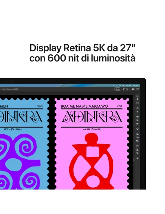 Apple Studio Display 27" - Vetro standard - Adattatore di montaggio VESA (supporto non incluso)