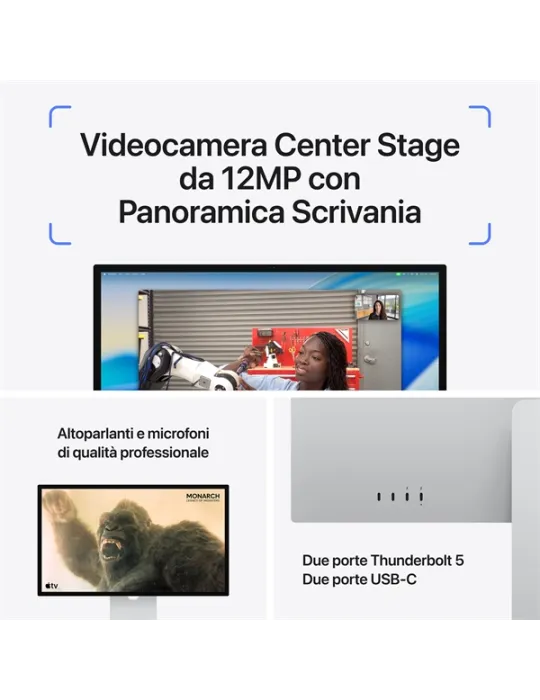 Apple Studio Display 27" - Vetro nano-texture - Supporto regolabile in inclinazione