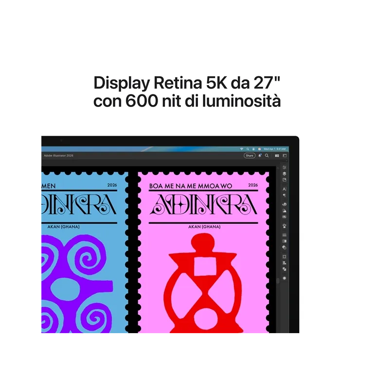 Apple Studio Display 27" - Vetro nano-texture - Supporto regolabile in inclinazione