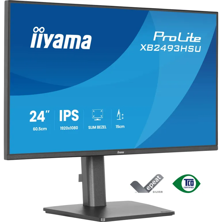iiyama ProLite XB2493HSU-B1 Monitor PC 60,5 cm (23.8") 1920 x 1080 Pixel Full HD LED Nero