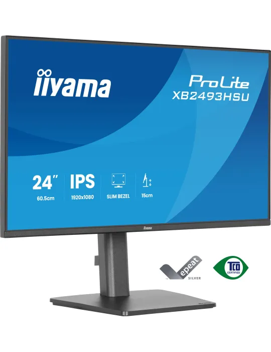 iiyama ProLite XB2493HSU-B1 Monitor PC 60,5 cm (23.8") 1920 x 1080 Pixel Full HD LED Nero