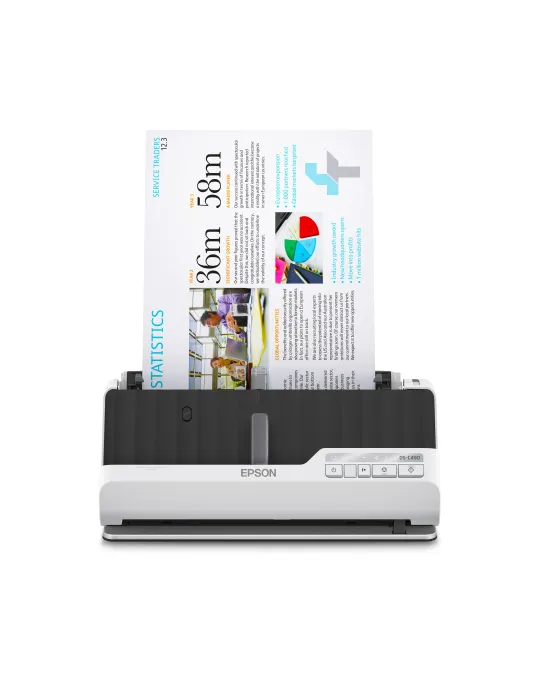 Epson DS-C490 Scanner con ADF + alimentatore di fogli 600 x 600 DPI A4 Nero, Bianco